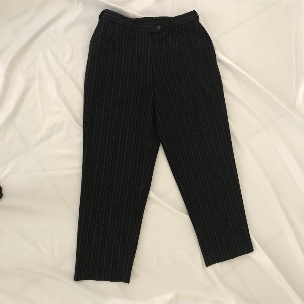 Norm Thompson Pinstriped Pants 12 Petite Beautiful - Picture 1 of 14